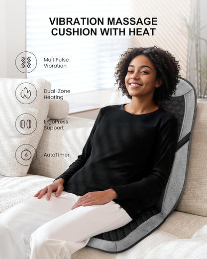 Shiatsu Back Massage Cushion with Heat - Office Chair & Car Back Support