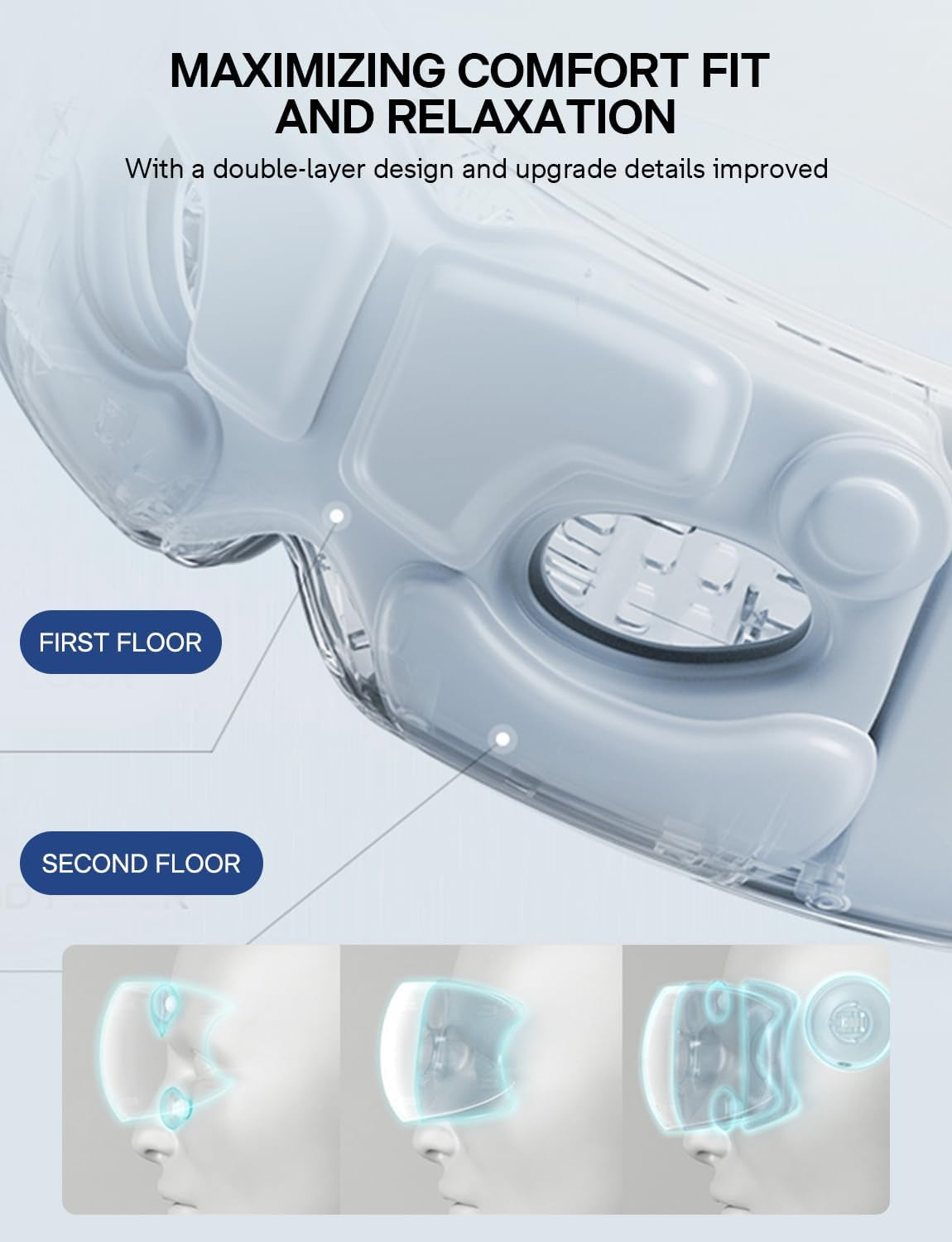 Heated Eye Massager - Compression Therapy for Eye Strain & Migraine Relief