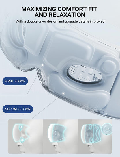 Heated Eye Massager - Compression Therapy for Eye Strain & Migraine Relief