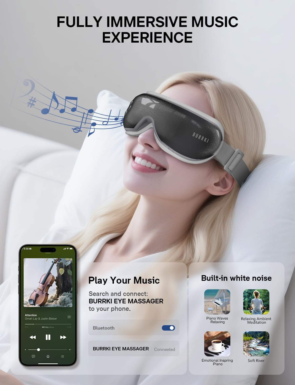 Heated Eye Massager - Compression Therapy for Eye Strain & Migraine Relief