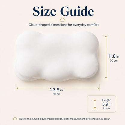 Cervical Neck Pillow for Side, Back & Stomach Sleepers, Contour Memory Foam Pillow for Neck Support, Ergonomic Cloud Pillow with Head Cradle, Shoulder Comfort & Washable Cooling Cover (White)
